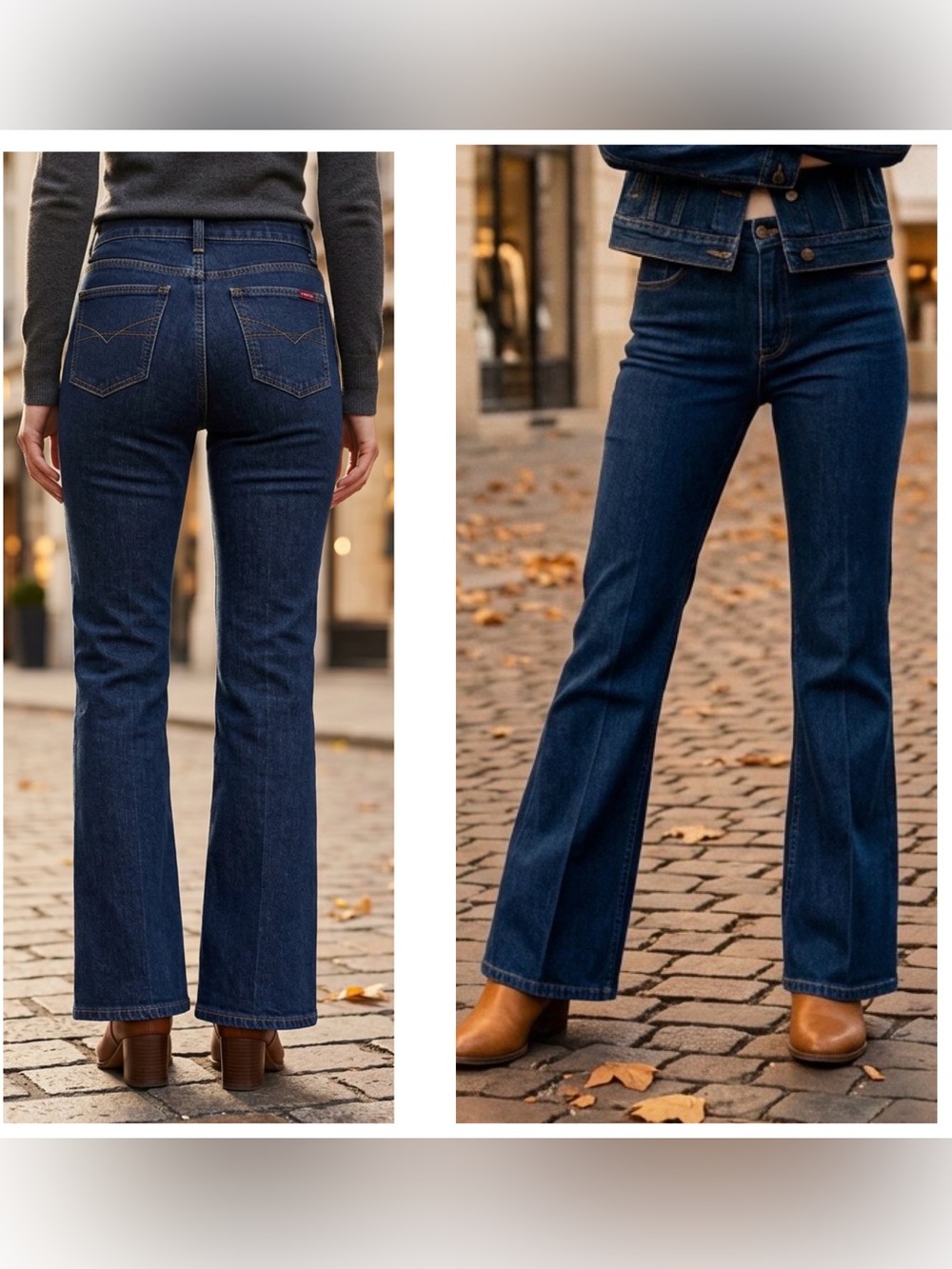 Zana Di Vintage Women’s Sz 11 high rise boho 5 pocket creased Flare Jeans